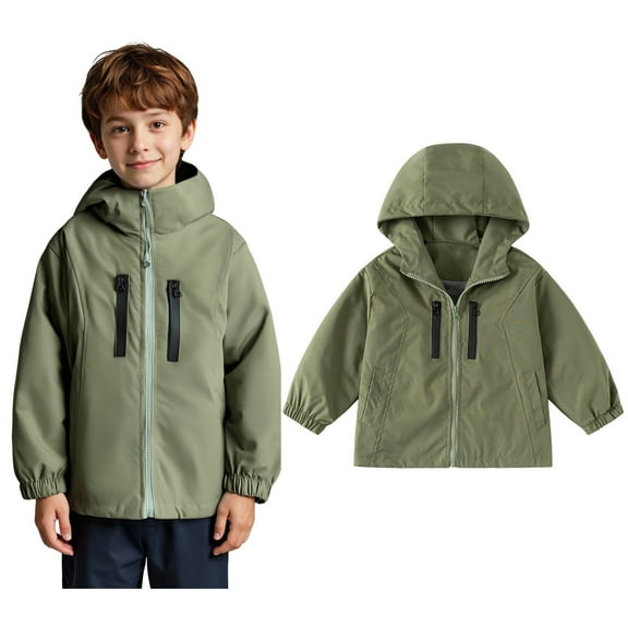 Kid Jackets Toddler Windbreaker Zip Up Hoodie Lightweight Jacket Fall Clothes Sweatshirts for Kids 8-9 Years