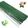 thumbnail image 1 of 200 piezas de alambre de tallo floral, tallo de ramo verde oscuro de calibre 22 de 16 pulgadas para arreglos florales, manualidades de bricolaje, suministros para hacer flores Xemadio WRJM-214, 1 of 7