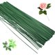 thumbnail image 1 of 200 piezas de alambre de tallo floral, tallo de ramo verde oscuro de calibre 22 de 16 pulgadas para arreglos florales, manualidades de bricolaje, suministros para hacer flores Ormromra WRJM-214, 1 of 7