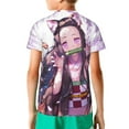 thumbnail image 6 of Demon Slayer Nezuko Boys Girls T-Shirt 3d Print Graphic Short Sleeve Tee Shirt Tops For Kids Teens, 6 of 7