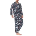 thumbnail image 2 of KLL Christmas Village Sleepwear Mens Flannel Pajamas,Long Cotton Pj Set, 2 of 7