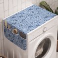 thumbnail image 1 of Blue Washing Machine Organizer, Retro Style Little Blossoms Plumbago Flowers Natural Gentle Springtime Ornaments, Anti-slip Fabric Top Cover for Washer and Dryer, Blue Grey White, by Ambesonne, 1 of 1