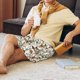 thumbnail image 5 of Balery Mushroom Garnish Pantalones cortos de pijama de punto de algodón para hombre con cinturilla y bolsillos-3X-Large, 5 of 6