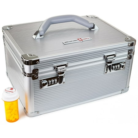 Large Medication Carrying Case - Silver