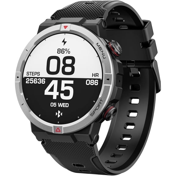 Men Smart Watches for Android/iphone 5ATM Waterproof 1.53'' HD Display,107 Sports Mode,Bluetooth Calling,Silver