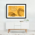 thumbnail image 2 of Palm Leaf Serenade Warm Yellow - Painting Black Framed Wall Art Print 16 x 24 inches, 2 of 4