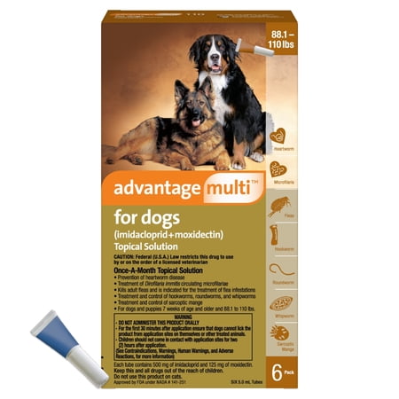 Advantage Multi Topical Solution for Dogs- 88-110 lbs. (Brown Box)