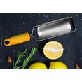 thumbnail image 4 of SURJDE Citrus Zester & Cheese Grater, Lemon Zester with Razor-Sharp Blade & Ergonomic Soft Handle, Shredder for Cheese, Lemon, Ginger, Garlic + Protective Cover + Cleaning Brush, 4 of 4