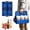 Blue, variant on Godery Portable Drink Carrier Cup Drink Carrier with Handle, 6-Cups Folds flat Reusable Cup Holder Carrier with Handle, Drink Delivery Carrier