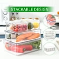 thumbnail image 2 of Pure Future 7 Pcs Refrigerator Organizer Bins with Lids, BPA-Free, Stackable Plastic Fridge Storage, 2 of 7