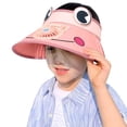 thumbnail image 4 of SGFCWSX Boys Sun Visor Hat USB Rechargeable Fan Wide Brim UV Protection Cute Adjustable Summer Outdoor Beach Hat for Kids Pink Free Size, 4 of 6