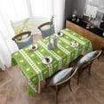 thumbnail image 4 of Saint Patrick's Day Rectangle Tablecloth, Green Colorful Clovers Leaves Stripes Waterproof & StainResistant Tablecloth, Washable Oil-proof Table Cover for Dining/Party/Wedding/Camping/Buffet 60x84 In, 4 of 9