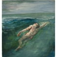 thumbnail image 2 of John La Farge 12x13 Gold Ornate Wood Frame and Double Matted Museum Art Print Titled - Swimmer (1866), 2 of 4