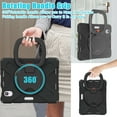 thumbnail image 5 of Case for iPad Mini 7th/6th Generation 8.3 inch 2024/2021, 360 Degree Rotating Hand Grip Shockproof Cover with Shoulder Strap, Black, 5 of 7