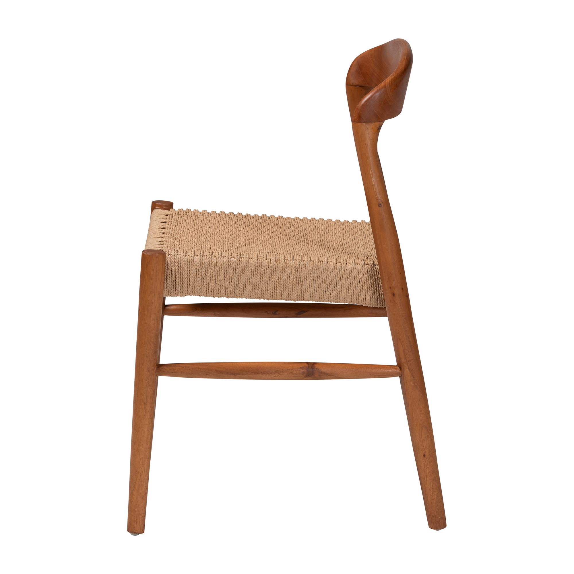bali & pari Lorena Mid-Century Dining Chair, Honey