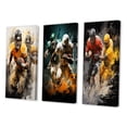 thumbnail image 3 of Designart "Dynamic Plays Yellow Football wall art II" Sports Wall Art Set Of 3 - Yellow Football Gallery Wall Set For Home Decor, 3 of 7