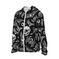thumbnail image 2 of Fotbe Skull bird bat spider Men's Women's UPF 50+ Sun Protection Jacket Hooded Cooling Shirt with Pockets Hiking Outdoor Performance-Small, 2 of 8