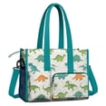 thumbnail image 2 of Teacher Tote Bag,Dinosaurs Pattern Teacher Utility Tote Bag,Large Work Tote Bags for Women with Multiple Pockets,Top Zipper Closure,13.8x10.6x6.7 Inch, 2 of 5