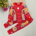 thumbnail image 1 of Conjunto de ropa para bebés y niños pequeños, traje de pijama, ropa para niños, disfraz de superhéroe de Disney de dibujos animados, ropa de dormir de Capitán América para niñas 2T Gao Jinjia LED, 1 of 2