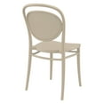 thumbnail image 2 of Luxury Commercial Living 33.5" Taupe Brown Stackable Outdoor Patio Armless Chair, 2 of 6