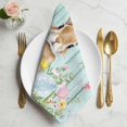 thumbnail image 2 of Easter Cloth Napkins, Spring Rabbit Eggs Flowers Leaf Green Wooden Plank Washable and Reusable Dinner Napkins Set of 2, Table Napkin for Kitchen Party Birthday Wedding Hotel Housewarming 20"x20", 2 of 9