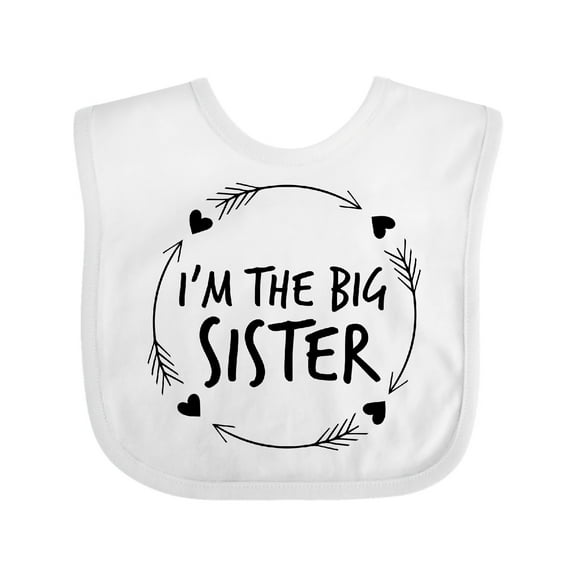Inktastic I'm the Sister Girls Baby Bib