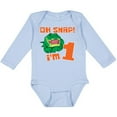 thumbnail image 3 of Inktastic Oh Snap I'm 1 Cute Green Alligator Boys or Girls Long Sleeve Baby Bodysuit, 3 of 5