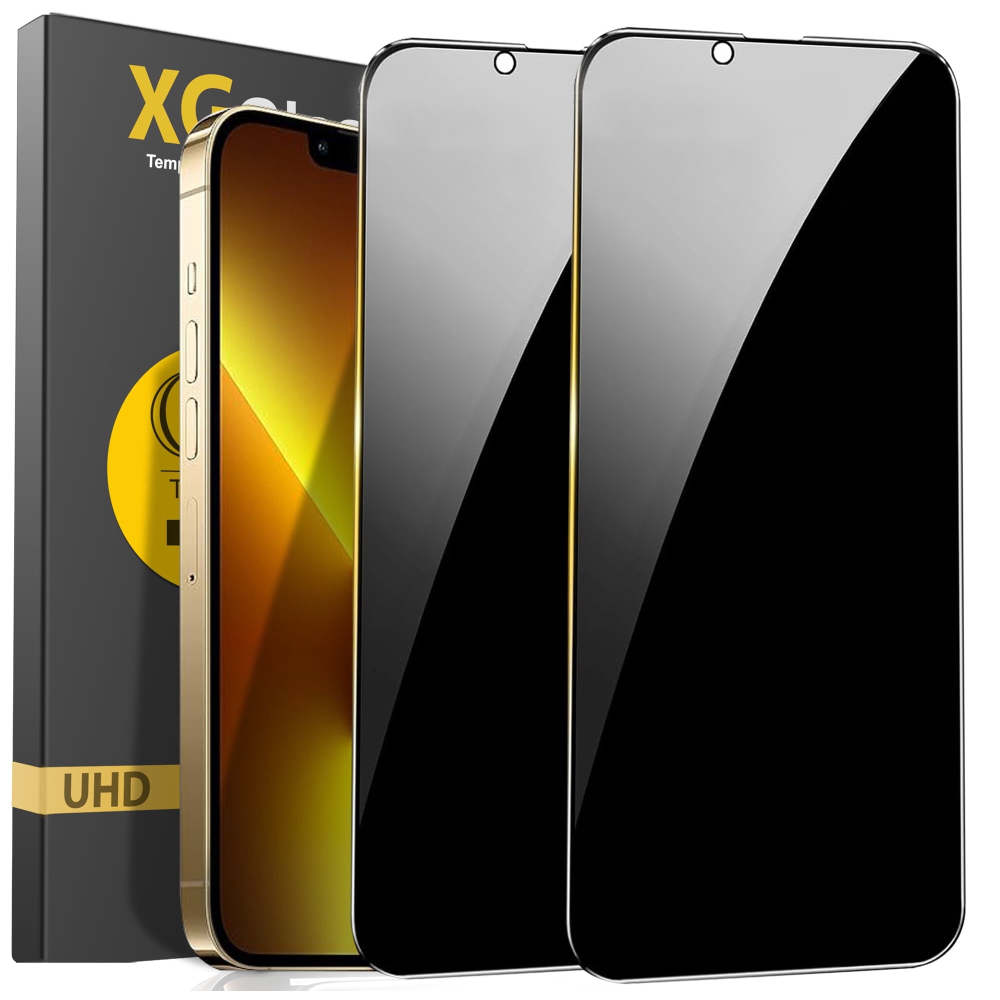 For Apple iPhone 13 Pro Max / iPhone 14 Plus Privacy Screen Protector, Anti Spy, 2-Pack Shatterproof Tempered Glass Film 6.7"