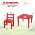 thumbnail image 4 of Costway Heavy Duty All Weather Outdoor3 Piece Kids Table and 2 Chairs Set, 4 of 9