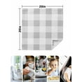 thumbnail image 5 of Grey Plaid Cloth Napkins Washable Set of 2, Spring Summer Farmhouse Buffalo Checkered Reusable Dinner Table Napkins Cloth Bulk for Weddings Kitchen Restaurants Hotel Events Parties 20 x 20 Inch, 5 of 9