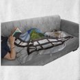 thumbnail image 6 of Beach Soft Flannel Fleece Throw Blanket, Ocean Sea View from Summer Season Italian Design in Garden Image, Cozy Plush for Indoor and Outdoor Use, 50" x 70", Pale Blue White, by Ambesonne, 6 of 6