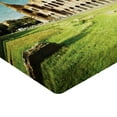thumbnail image 2 of Ambesonne Vintage Fitted Sheet, Italian Sunset Rome, Twin Size, Green Blue, 2 of 3
