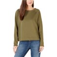 thumbnail image 1 of Eileen Fisher - Sudadera de rizo para mujer, verde, pequeña Eileen Fisher Camisa de entrenamiento, 1 of 1