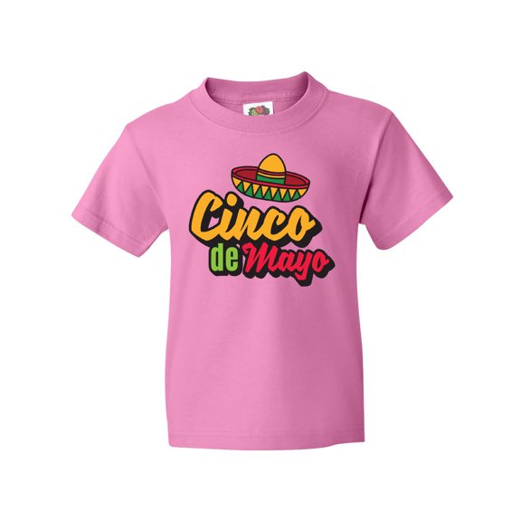Inktastic Cinco De Mayo with Sombrero Youth T-Shirt
