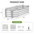 thumbnail image 5 of ANSFIL Galvanized Raised Garden Bed Outdoor, 4 Pack 4×2×1ft Raised Garden Bed Kit, Metal Planter Box Garden Boxes Outdoor for Vegetables and Flowers,Silver, 5 of 11
