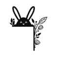thumbnail image 1 of Adornos de esquina para puertas con conejito de Pascua y huevos Artesanía de madera hecha a mano para marcos de puertas festivos, 1 of 3
