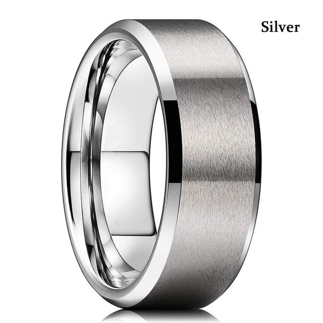 Anillo de carburo de tungsteno con borde biselado y ranura azul de 8MM para hombre, anillo de fibra de carbono azul con dragón celta negro, anillo de boda para hombre Tan Jianjun unisex