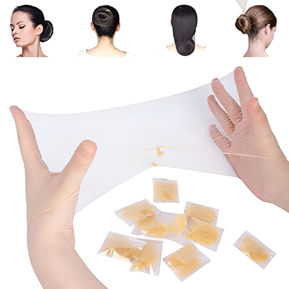 VANIDO Blonde Hair Net 10 Pcs Elastic Mesh Invisible Wig Nets for Hair Bun Making Reusable Elasticity for Women Sleeping Ballet Dancer Kitchen Food Service 20 Inches (10PCS Individual Pack)