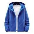 thumbnail image 2 of Men Waterproof Jacket Hooded Sport Coat Unisex Outwear Lightweight Windbreaker, 2 of 13