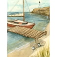 thumbnail image 2 of Goldberger, Jennifer 15x18 Gold Ornate Wood Framed with Double Matting Museum Art Print Titled - Shoreline Dock II, 2 of 4