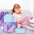 thumbnail image 2 of Mochila KLFVB Unicorn de 3 piezas para niñas con lonchera de 16 pulgadas, 2 of 9