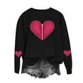 thumbnail image 5 of HAiming Womens Valentines Sweatshirt Loose Long Sleeve Crew Neck Pullover Cute Graphic Shirts Trendy Festival Tops, 5 of 6