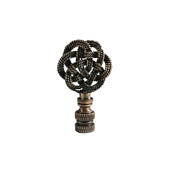 Royal Designs, Inc. Decorative Celtic Knot Lamp Finial , F-5079AB-1, Antique Brass, Single