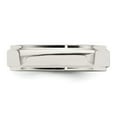 thumbnail image 3 of Auriga Fine Jewelry 925 Sterling Silver 5 mm Flat with Step Edge Band for Women Size 8, 3 of 6