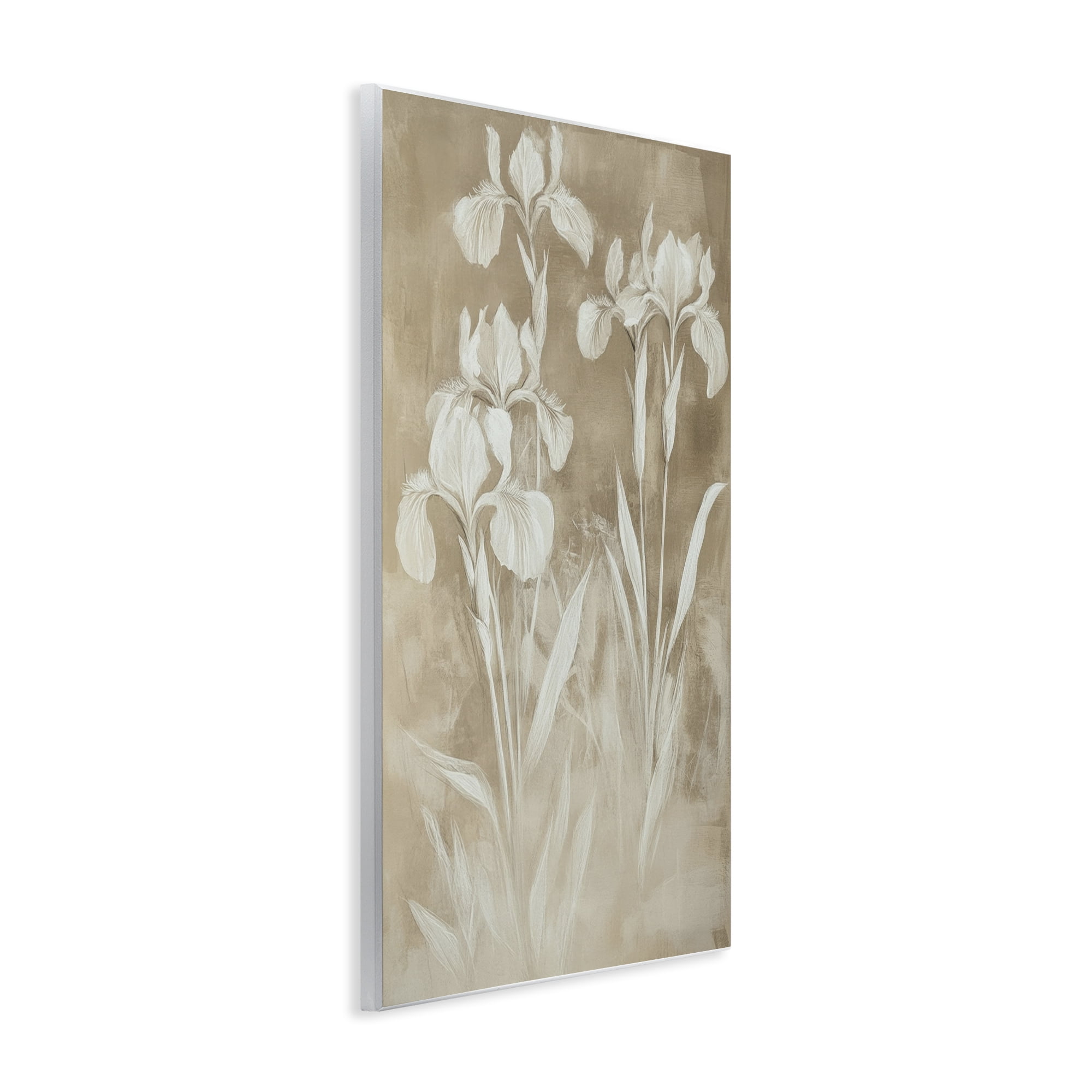 Stupell Industries Neutral Iris Botanical Study Wall Plaque Art, design by Petal Prints Design