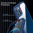 thumbnail image 3 of IBAOLE Defender Designed for iPhone 12 Pro Max Case, [Military Grade Drop Protection], Clear Shockproof Protective Phone Case Slim Thin Cover 5G 6.7 inch 2020-Pacific BluePacific Blue, 3 of 9