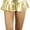 Wavy - Gold, variant on ToBeInStyle Womens Flirty Metallic Pleated Festival Ultra Micro-Mini Rave Skirt - Wide Band - Black - One Size