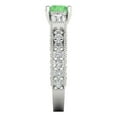 thumbnail image 3 of Three-Stone Engagement Ring for Women - 2.33ct Simulated Green Diamond in 14K White Gold Promise Ring, 3 of 6