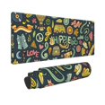 thumbnail image 2 of Disketp Gaming Mouse Pad Colorful Hippie Pattern Large Mouse Mat Long Extended Desk Pad Non-Slip Rubber Mice Pads Stitched Edges Thin Pad (11.8x31.5 Inch), 2 of 9