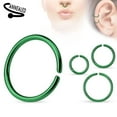 thumbnail image 6 of Surgical Steel Seamless Bendable Nose Hoop Ring 20  18 Gauge Anodized, 6 of 8